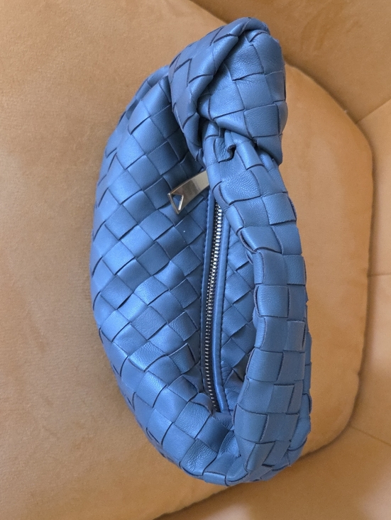 Handbags - Grey Woven Leatherette Purse